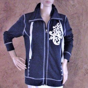 SILVERWEAR N.Y ZIP-UP JACKET TOP  NWOT SIZE S